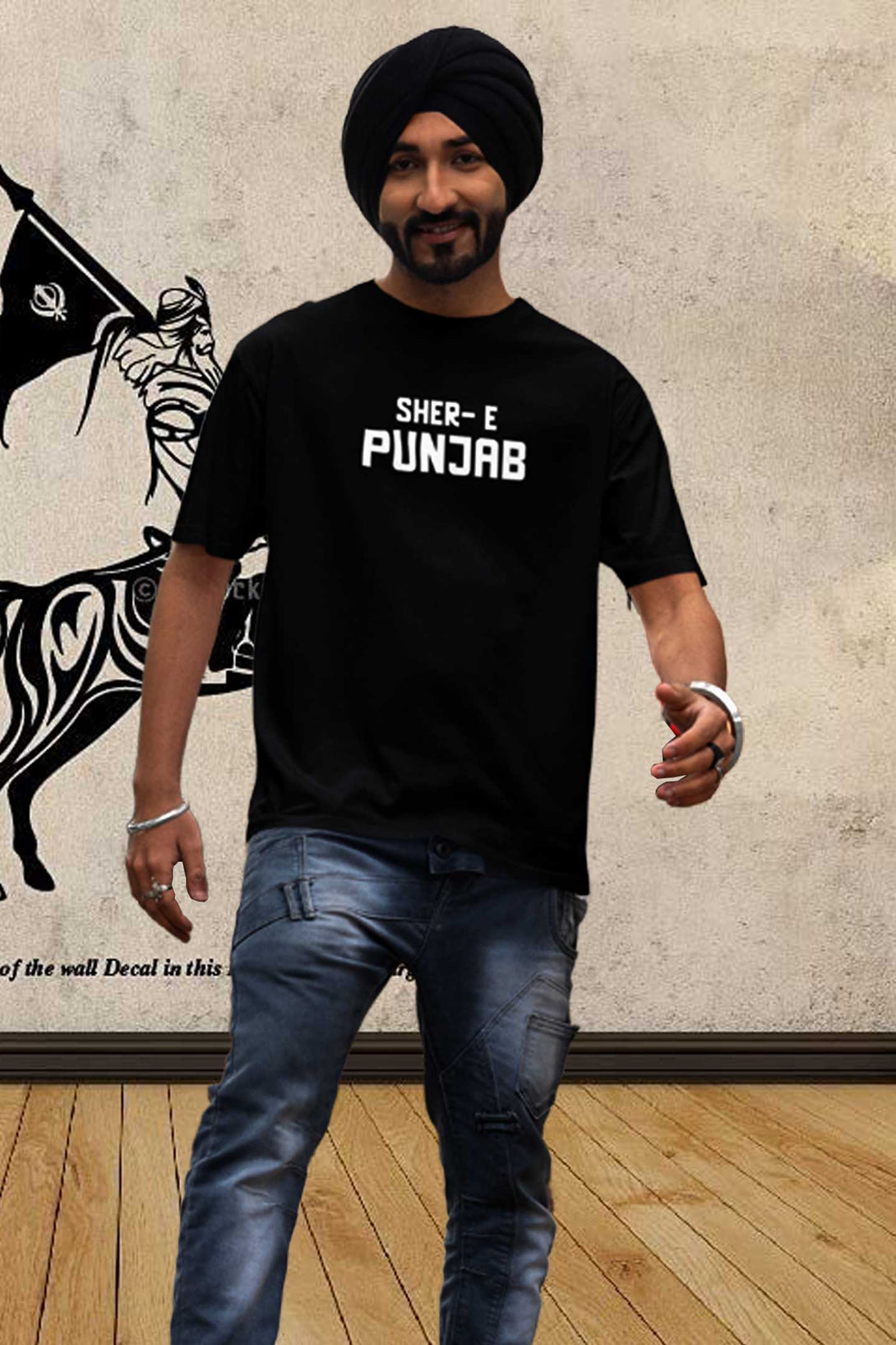 Maharaj Ranjit Singh Oversized T-shirt Black Color