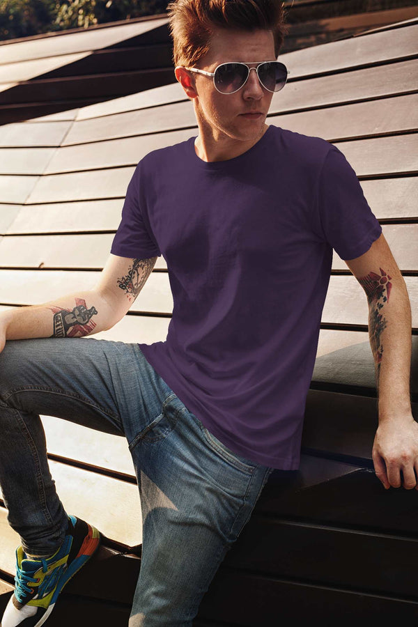 Purple Half Sleeve T-shirt