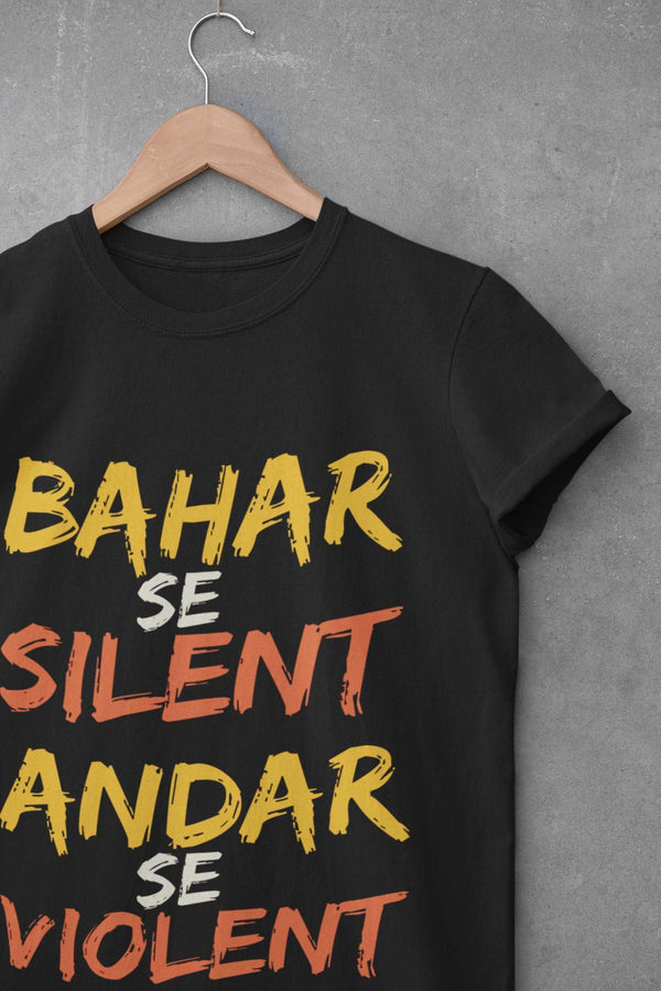 Silent Violent Black Unisex Fit T-shirt