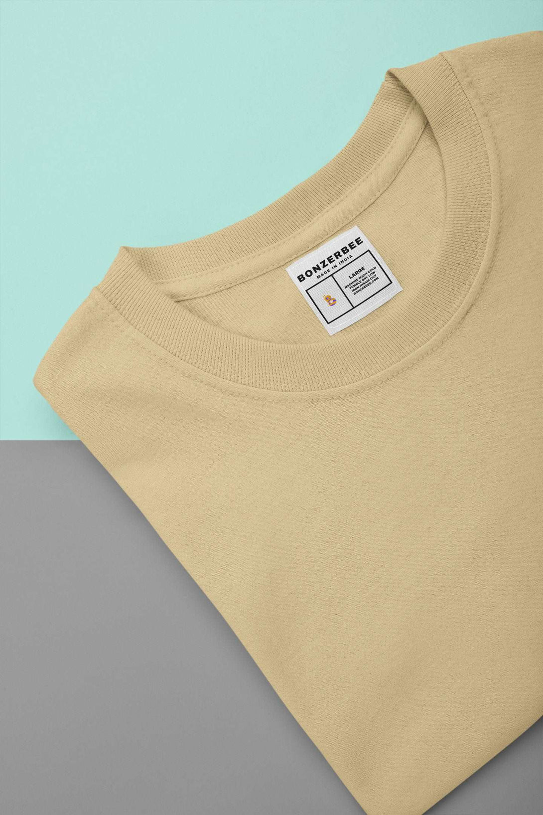 Beige Color Half Sleeve T-shirt