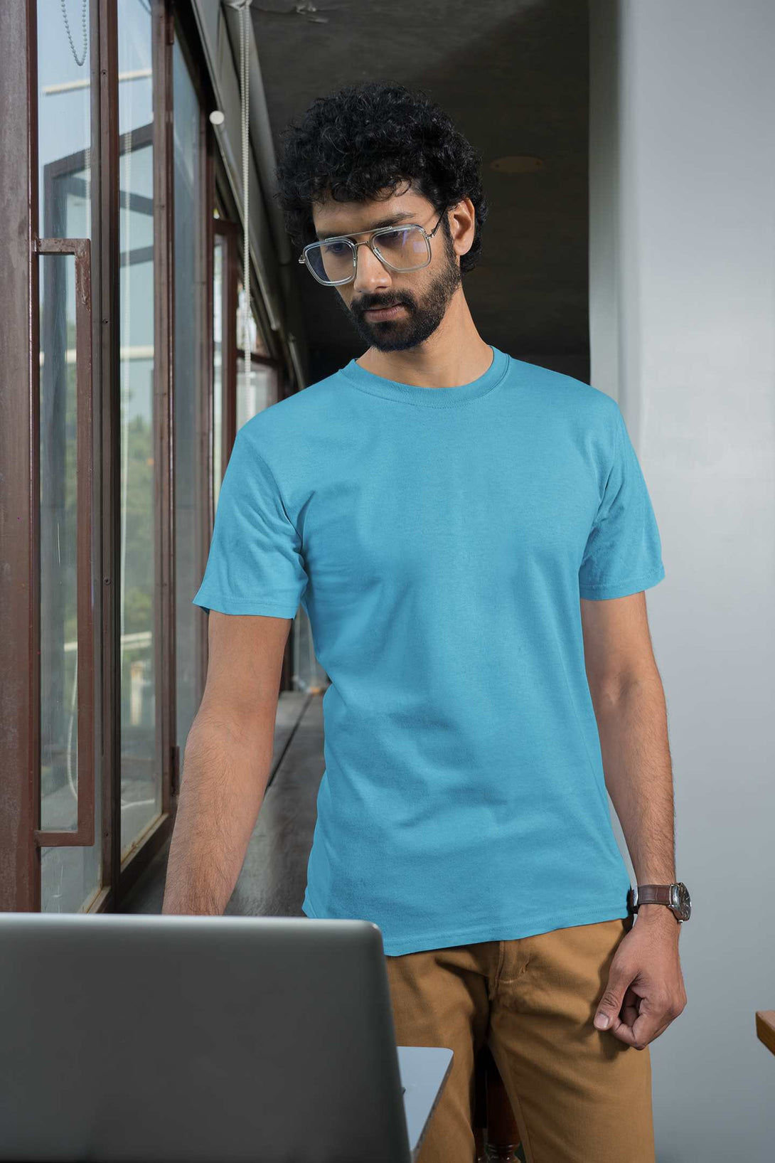 SkyBlue Half Sleeve T-shirt