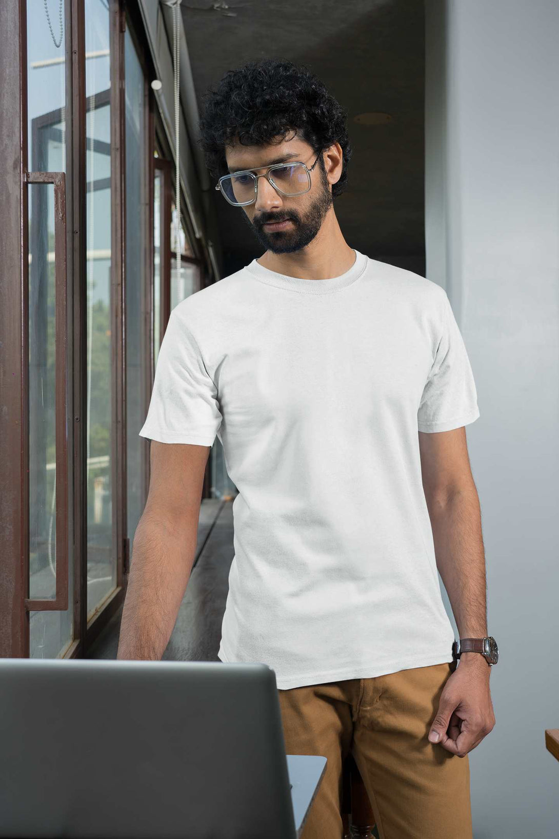 White Half Sleeve T-shirt