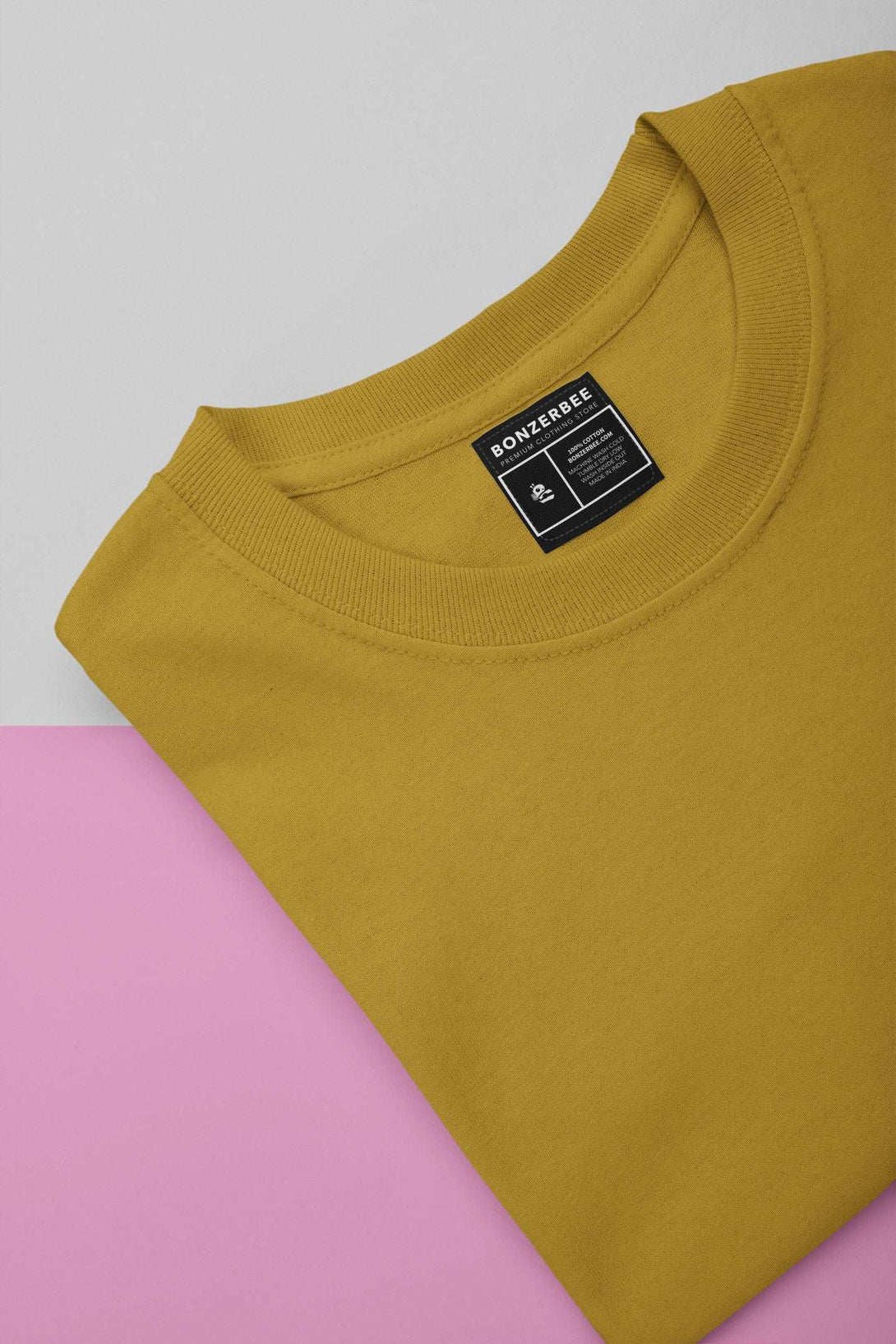Mustard Yellow Half Sleeve T-shirt