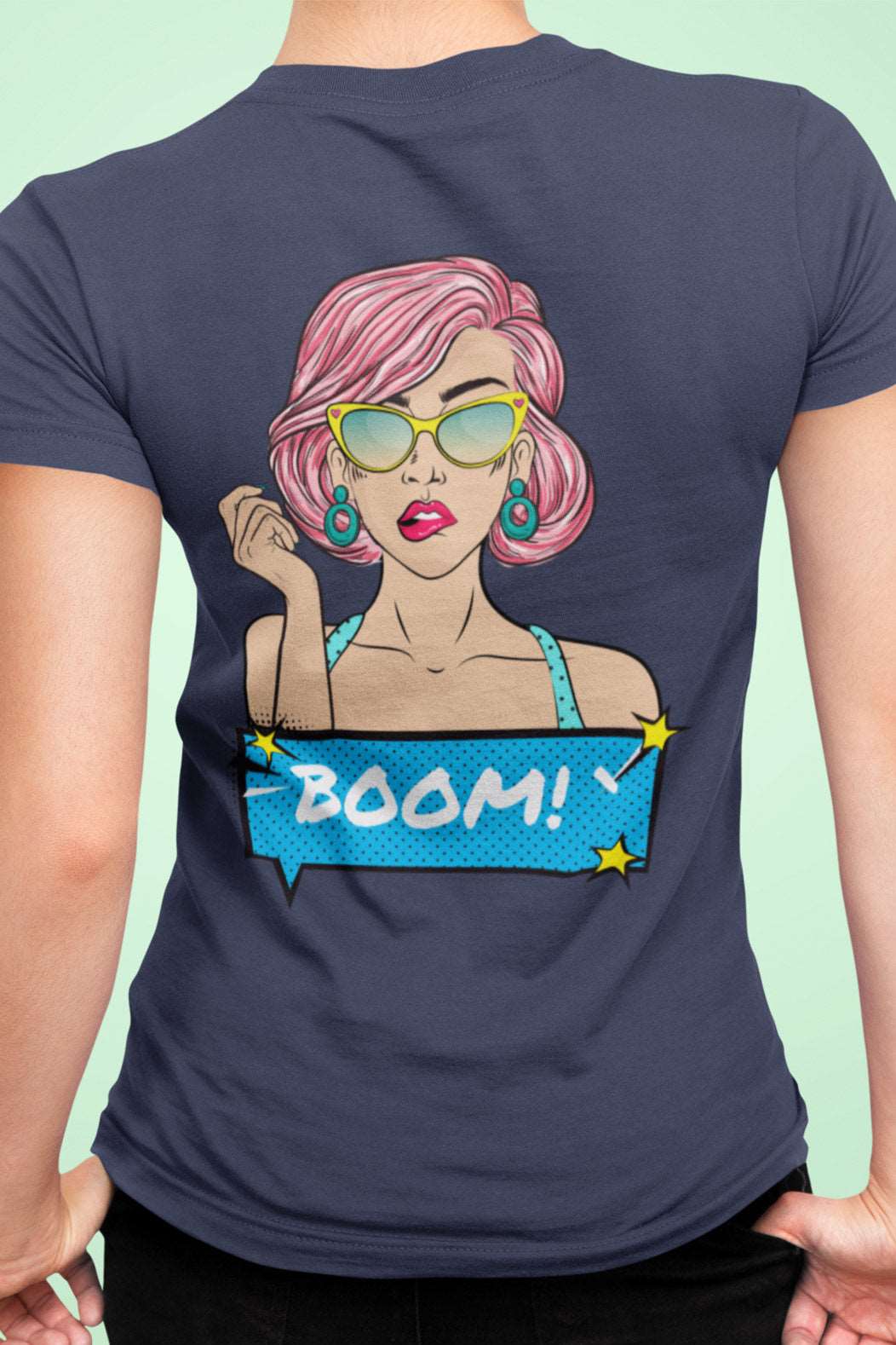 Boom Half Sleeve Women T-shirt