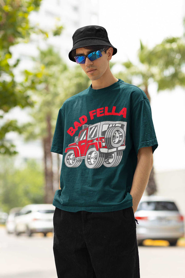 BadFella Printed Oversized T shirt