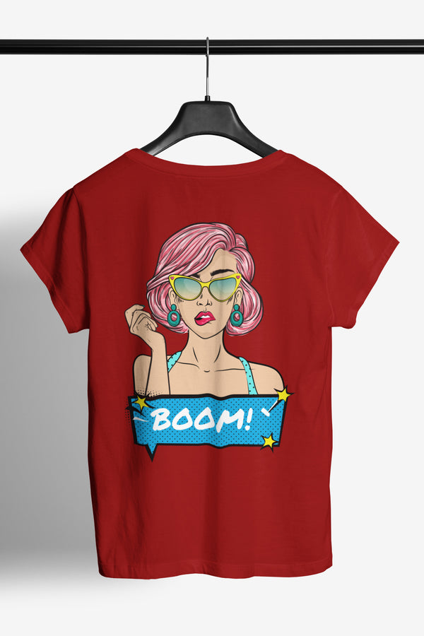 Boom Half Sleeve Women T-shirt