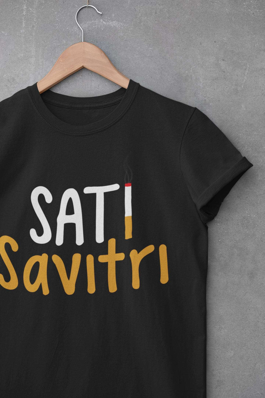 Sati Savitri Black Unisex Fit T-shirt