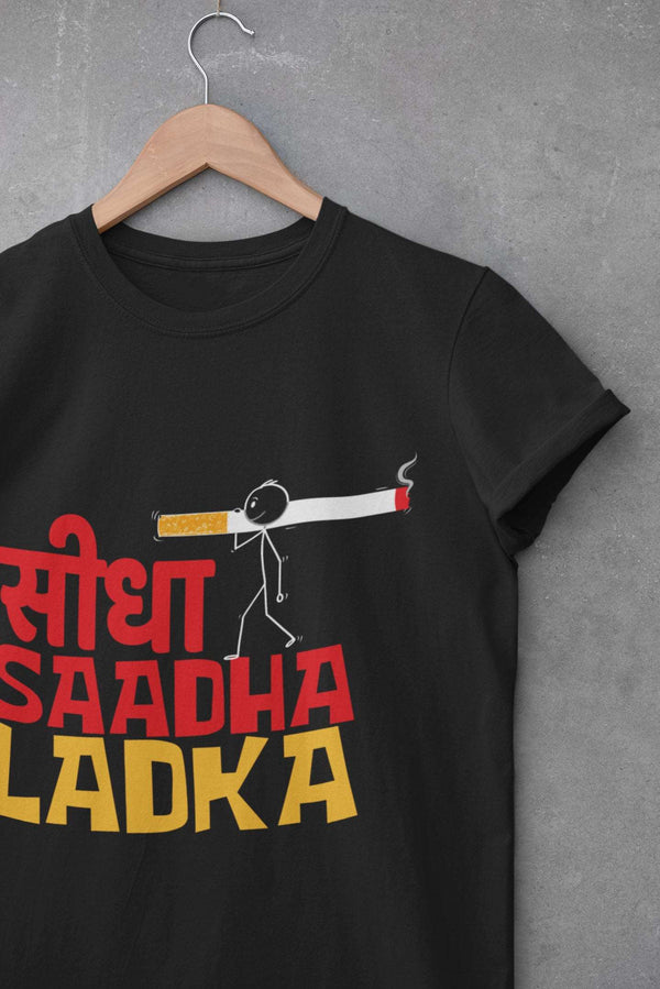 Sidha Saada Ladka Black Unisex Fit T-shirt