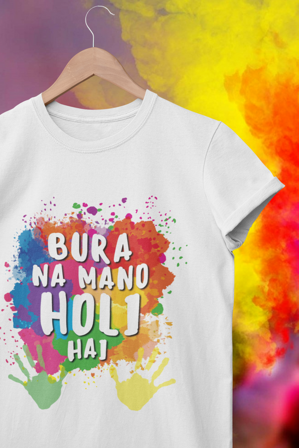 Bura Na Mano Holi White Tshirt